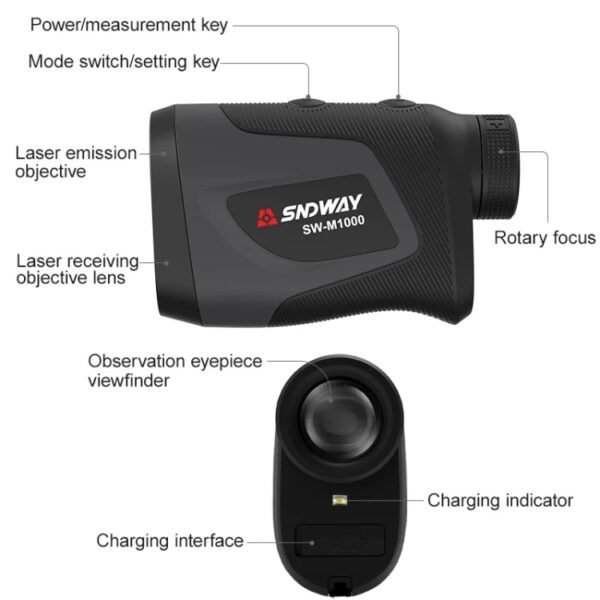 SNDWAY Telescope Golf Rangefinder Handheld Outdoor Altitude Angle R... - Image 13