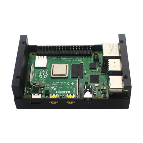 Aluminum Alloy Shell Grid Cooling Box For Raspberry Pi 3 Model B Pi 2/B +, Black, Black with Fan, Silver, Silver with Fan - Image 3