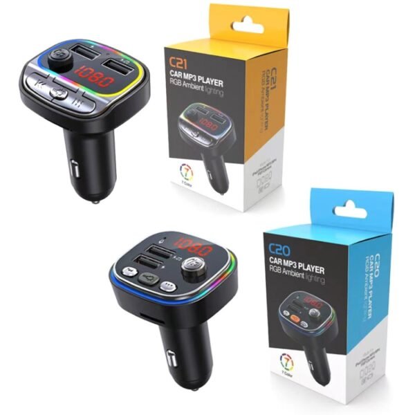 USB Car Bluetooth MP3 Music Player With Colorful Lights, C20
