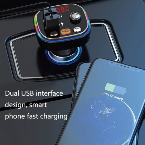 USB Car Bluetooth MP3 Music Player With Colorful Lights, C20