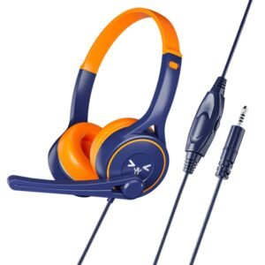 Soyto SY-G30 Online Class Computer Headset, Plug:, 3.5mm (Blue Orange), 3.5mm (Black)