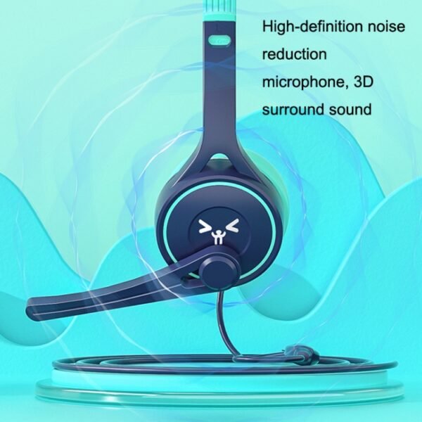 Soyto SY-G30 Online Class Computer Headset, Plug:, 3.5mm (Blue Orange), 3.5mm (Black) - Image 6
