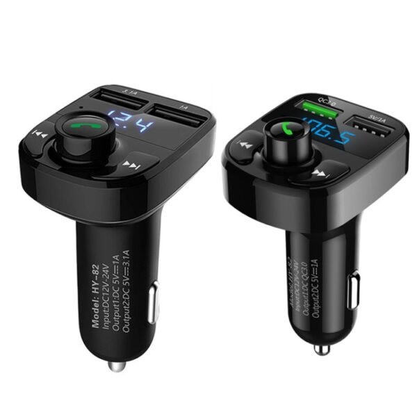 HY82 Car MP3 Bluetooth Receiver Dual USB Car Charger, HY82 Fast Charge Version - Image 2
