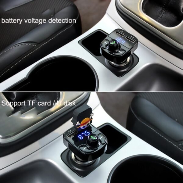HY82 Car MP3 Bluetooth Receiver Dual USB Car Charger, HY82 Fast Charge Version - Image 6