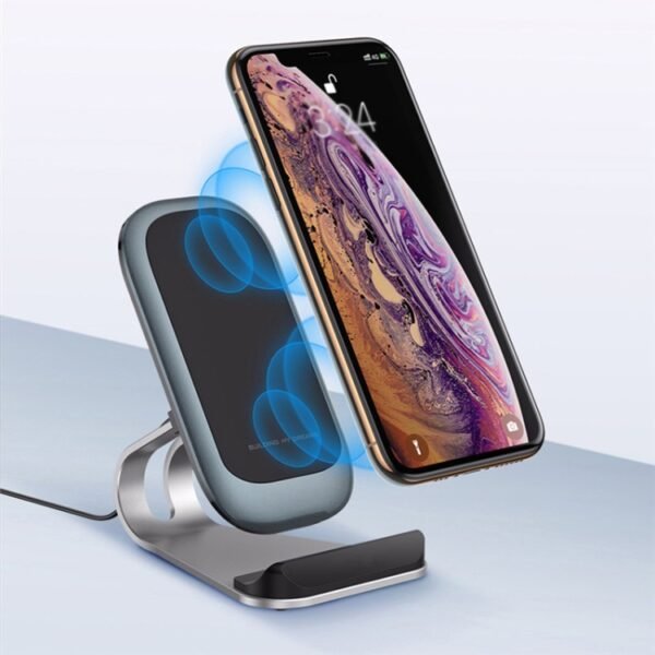 Z01 15W Multifunctional Desktop Wireless Charger with Stand Function, Spec:, MCU (Black), MCU (Silver) - Image 7