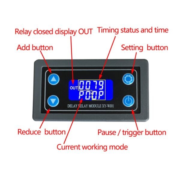 12/24V Relay Module Cycle Trigger Delay Power-Off Delay Timing Circuit Switch, Delay Circuit Switch - Image 4