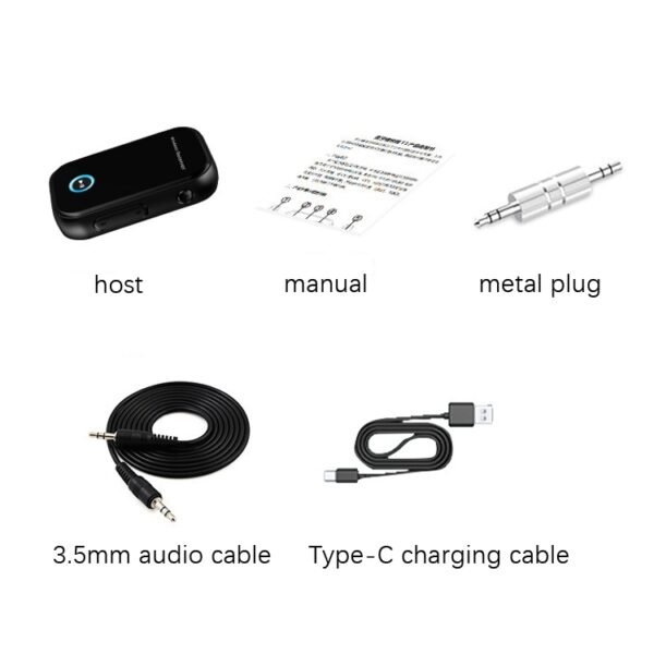 Car Bluetooth 5.0 Audio Receiver 3.5mm Bluetooth Converter - Image 2