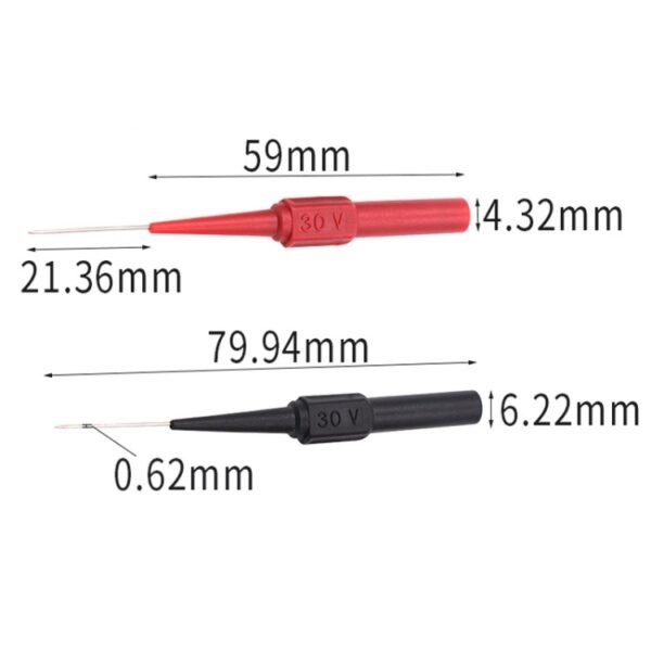 Coarse Probe Auto Repair Test Multimeter Pen, Color: Red + Black... - Image 2