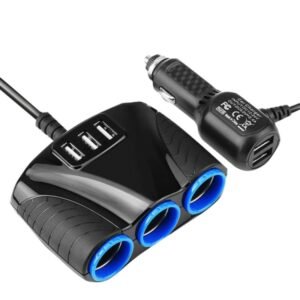 JY-1905 120W Multifunctional USB 3 In 1 Car Cigarette Lighter Car Charger, Style:, 3 Ports
