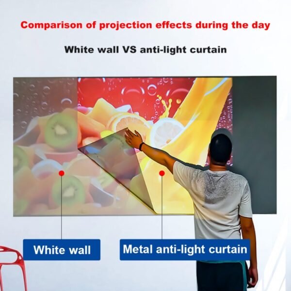 Folding Metal Anti-Light HD Projection Curtain, Size:...