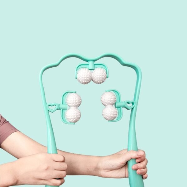 Handheld Cervical Shoulder And Neck Massager, Pink, Green, Blue - Image 5