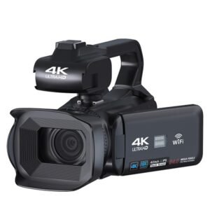 64MP 18X Zoom 4-Inch Touch Screen Handheld Digital Video Camera, 4K 16G