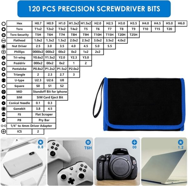 142 In 1 Precision Screwdriver Set Magnetic Screw Driver Bit Kit