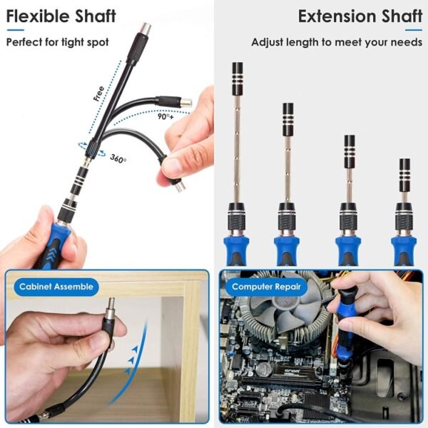 142 In 1 Precision Screwdriver Set Magnetic Screw Driver Bit Kit
