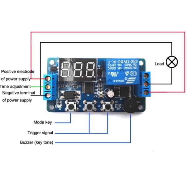 DK-C-01 Anti-Reverse Circuit Delay Relay Module DC12V Timing Delay Controller Module - Image 5