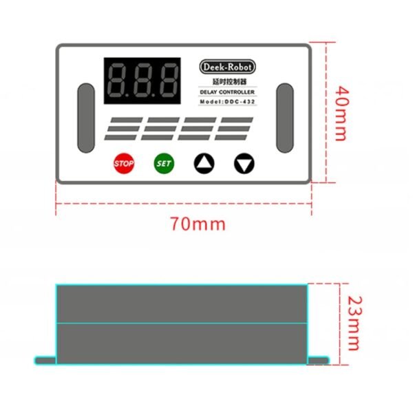 Deek-Robot DDC-432 Delay Relay Switch DC5V-30V Dual MOS Tube Digital Display Time Relay Controller - Image 4