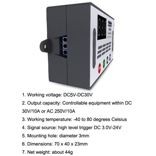 Deek-Robot DDC-432 Delay Relay Switch DC5V-30V Dual MOS Tube Digital Display Time Relay Controller - Image 8