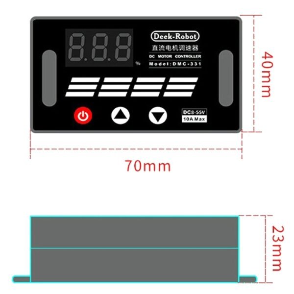 Deek-Robot DMC-331 PWM DC Motor Speed Controller Wide Voltage DC8-55V Speed Regulator - Image 4