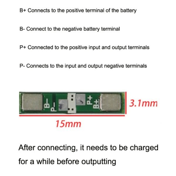 10pcs 3.7V Lithium Battery Protection Board Polymer Overcharge and Overdischarge Protection Board, 3.7V 3A - Image 4
