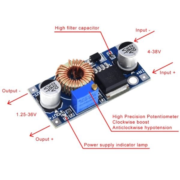 DC-DC Adjustable Buck Power Module 5-32V High Power, Power Module - Image 4