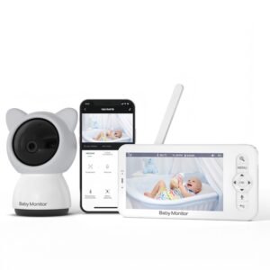 5 Inch HD Baby Monitor Wireless Wifi Baby Care Camera, EU Plug...