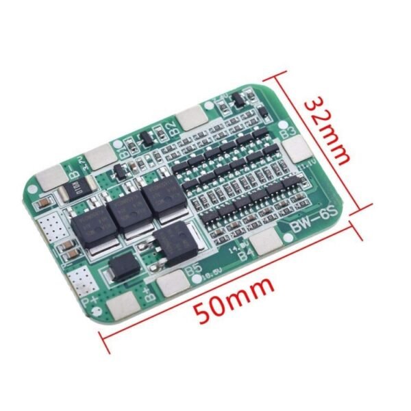 6 String 22/24V 18650 Lithium Battery Protection Board - Image 3