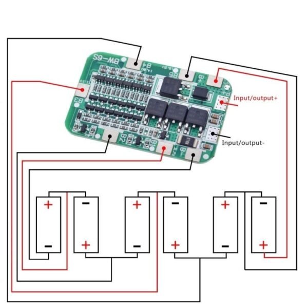 6 String 22/24V 18650 Lithium Battery Protection Board - Image 5