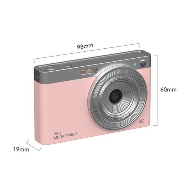 50 MP HD Camera 4K Video Retro Vlog Self-Shooting Camera, Black, Pink, White - Image 3