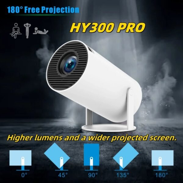 HY300 PRO Smart Projector Android 11.0 System 120 Lumen Portable Projector, EU Plug, US Plug, UK Plug, AU Plug - Image 9