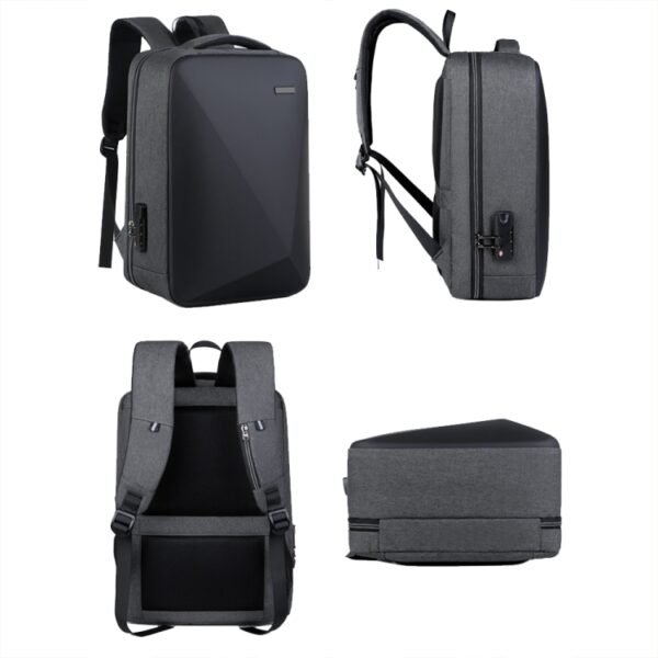 Large Capacity Password Lock Anti-Theft Laptop Backpack With USB Port, 16 inch - Image 4