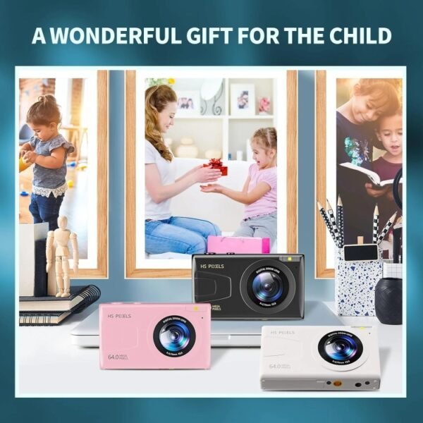 2.8-Inch Display Digital Camera 64MP 4K HD Camcorder With 18x Digital Zoom, White, Pink, Black - Image 7
