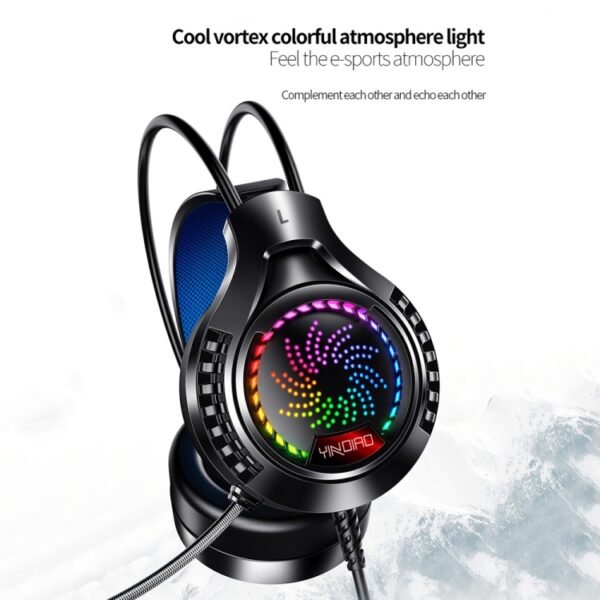 YINDIAO Q7 Colorful Light Computer Wired Headset USB Gaming Headset... - Image 7