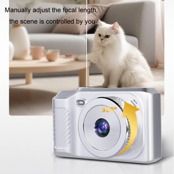 1080P HD Student Retro Digital Card Camera, White, Black, White+32G, Black+32G - Image 7