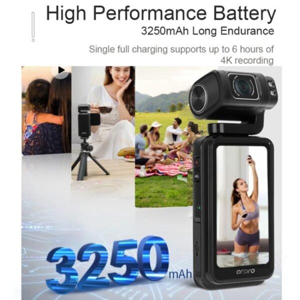 Ordro 3.5-Inch Large Screen 5K Video Recording Pocket Camera - Image 5
