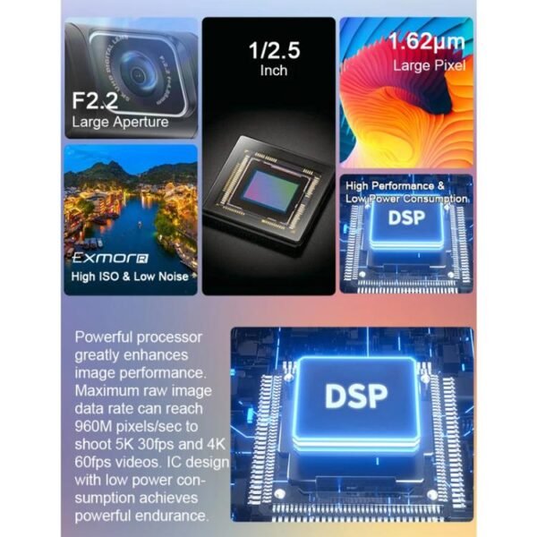 Ordro 3.5-Inch Large Screen 5K Video Recording Pocket Camera - Image 7
