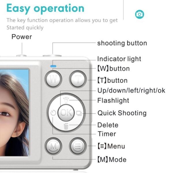 Anytek S7 4K HD Digital Camera Self-Timer Travel Camera Student Kids Card Camera - Image 14