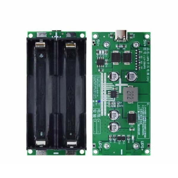 15W 3A High-power UPS18650 Lithium Battery Boost Charging Module, 5V, 9V, 12V - Image 2