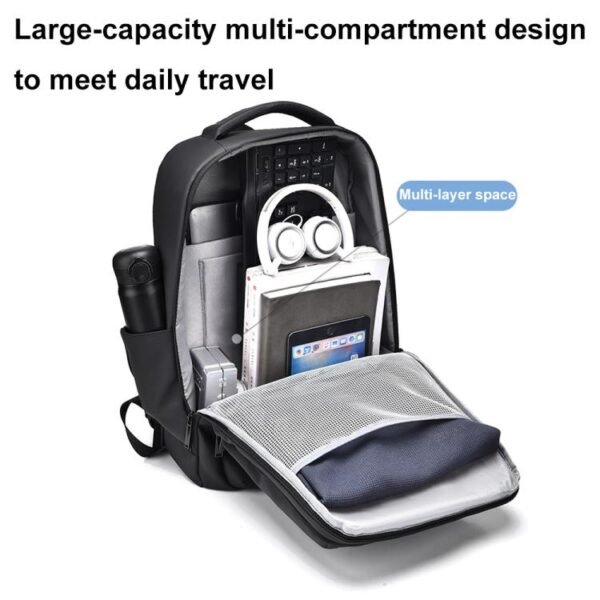 OUMANTU 2103 Large Capacity Multi-Compartment Waterproof Laptop Backpack With USB Port - Image 6