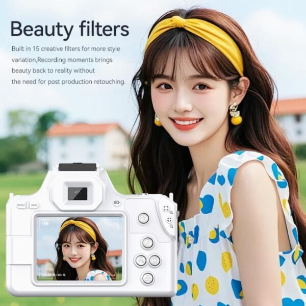 48 Million Pixel 2K Ultra HD Mini Digital Portable Camera, Black, White, White+Fill Light, Black+Fill Light - Image 12