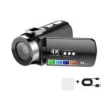 WiFi HD 4K Lightless Colorful Night Vision Digital Video Camera, Black, Black + Fill Light, Black + Lens Hood, Black + Wireless Noise Reduction Microphone, Black + Bracket, Black 4pcs /Set, Red, Red + Fill Light, Red + Lens Hood...