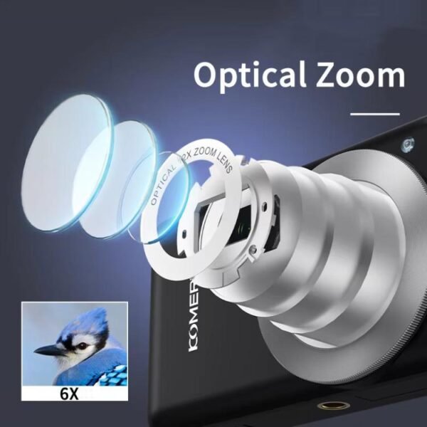 4K HD 6X Optical Zoom Digital Camera 3 Inch IPS Screen Video Vlogging Camcorde 32G - Image 5
