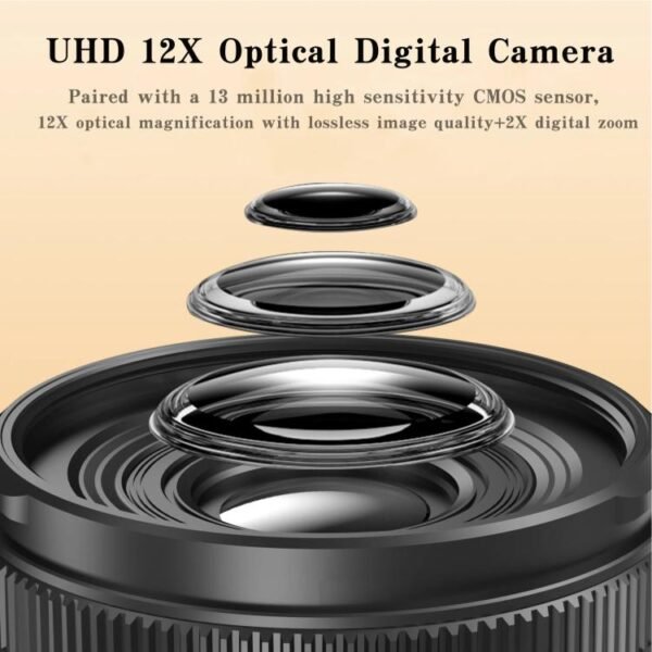 4K 72MP 12X Optical Zoom Student Digital Camera WiFi HD Video Camera With 3 Inch Flip Screen, W3 - Image 4