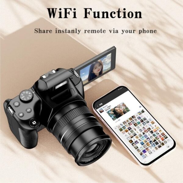 4K 72MP 12X Optical Zoom Student Digital Camera WiFi HD Video Camera With 3 Inch Flip Screen, W3 - Image 5