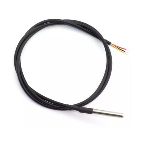 2pcs /Pack DS18B20 Waterproof Temperature Sensor Probe Stainless Steel Encapsulated 1m Cable - Image 2