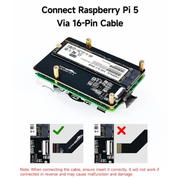 Yahboom PCIe To M.2 Adapter Expansion Board For Raspberry Pi 5 NVMe Expansion Board, Separate Board, Board + 256G SSD - Image 7