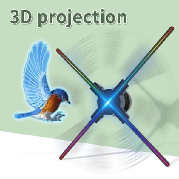60cm 3D Holographic Fan with 1600x720 Resolution & 720 LEDs  WiFi/APP DIY Content Control, US Plug, EU Plug, UK Plug, AU Plug - Image 2