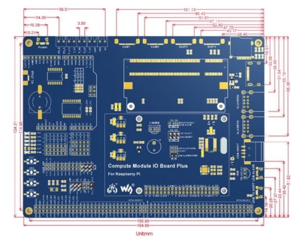 Waveshare Compute Module IO Board Plus for Raspberry Pi CM3 / CM3L / CM3+ / CM3+L - Image 6