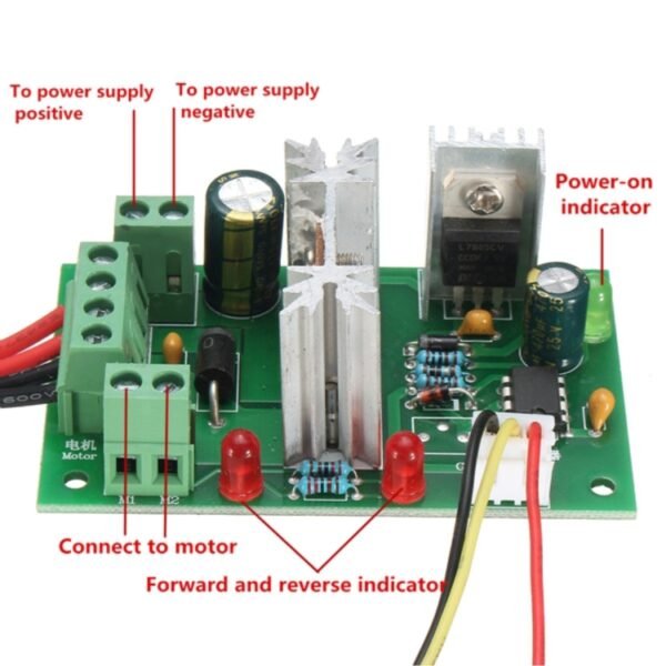 LDTR-WG0266 DC 6-30V 200W 16KHz PWM Motor Speed Controller Regulator Reversible Control Forward/Reverse Switch, LDTR-WG0266 DC 6-30V 200W 16KHz - Image 9