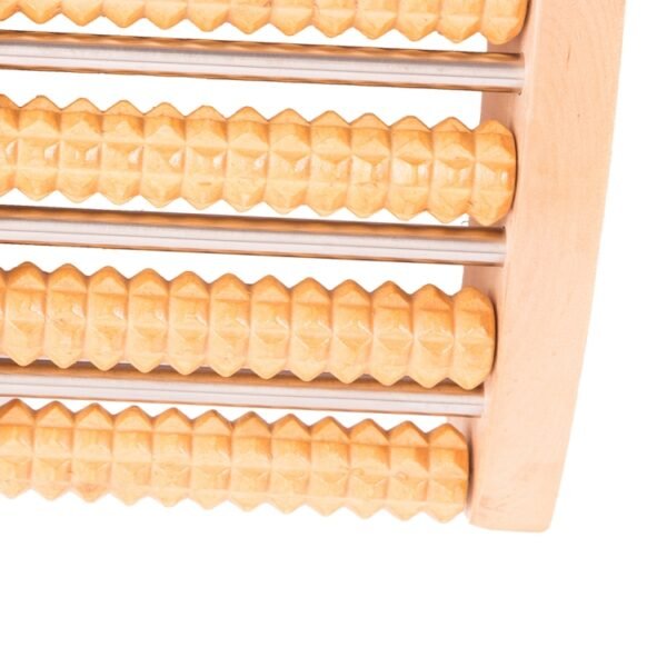 Thickened Large Non-slip Five-row Solid Wood Roller Foot Massager - Image 5