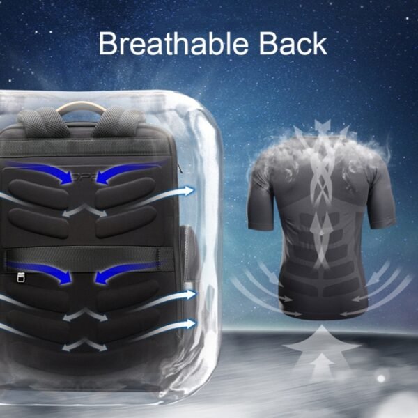 Bopai 61-86611 Large Capacity Waterproof Laptop Backpack - Image 4
